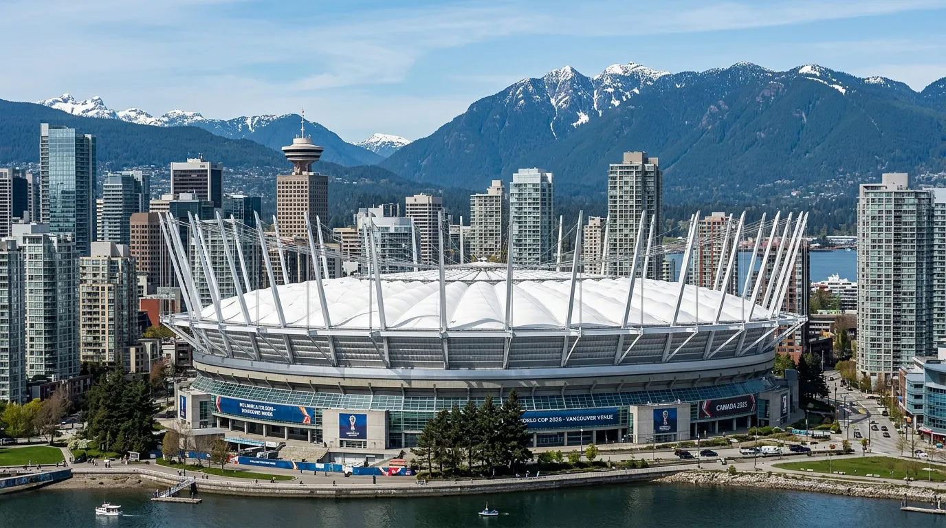 BC Place à Vancouver, stade du match Nouvelle-Zélande contre Belgique à la Coupe du Monde 2026