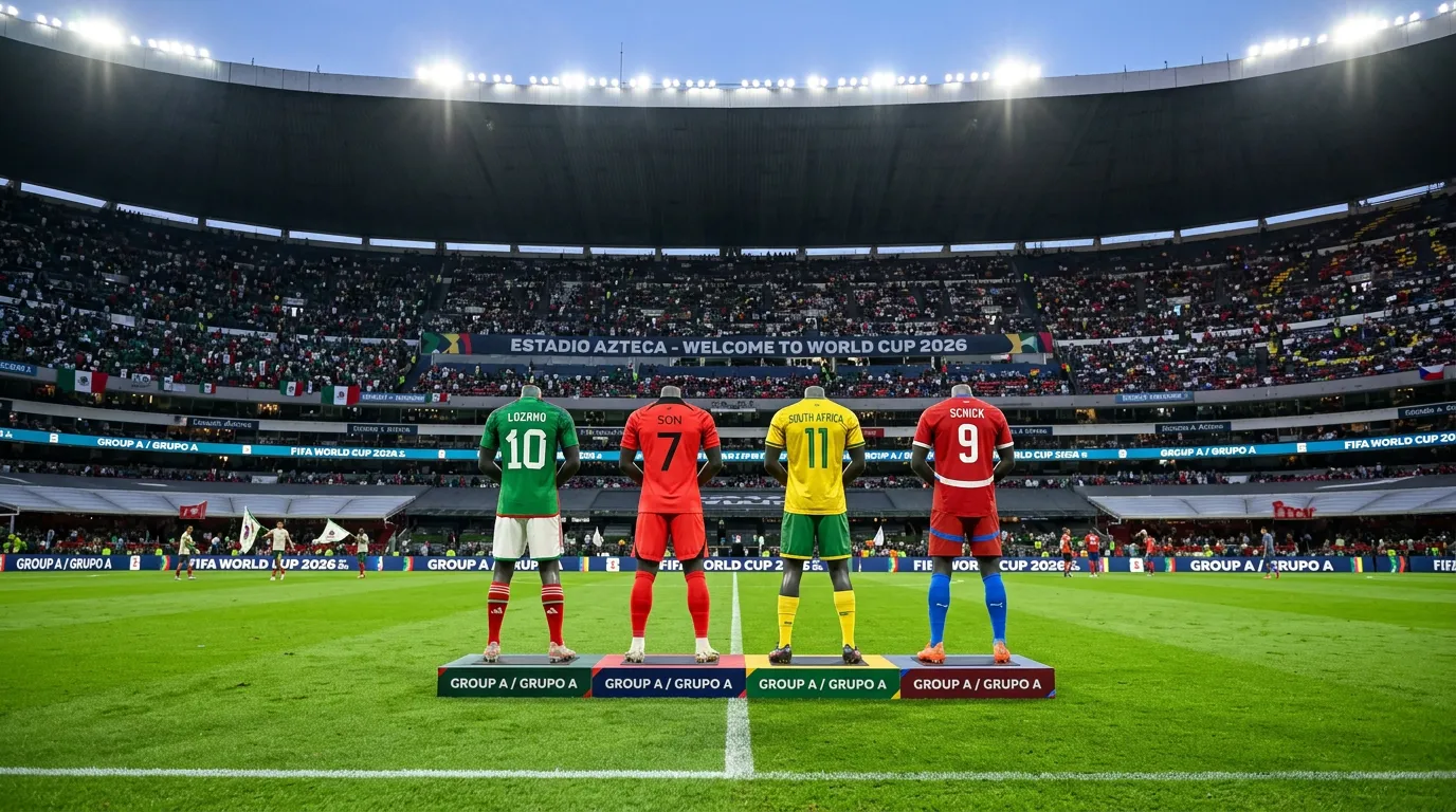 Analyse du Groupe A de la Coupe du Monde 2026 avec le Mexique, la Corée du Sud, l'Afrique du Sud et la Tchéquie