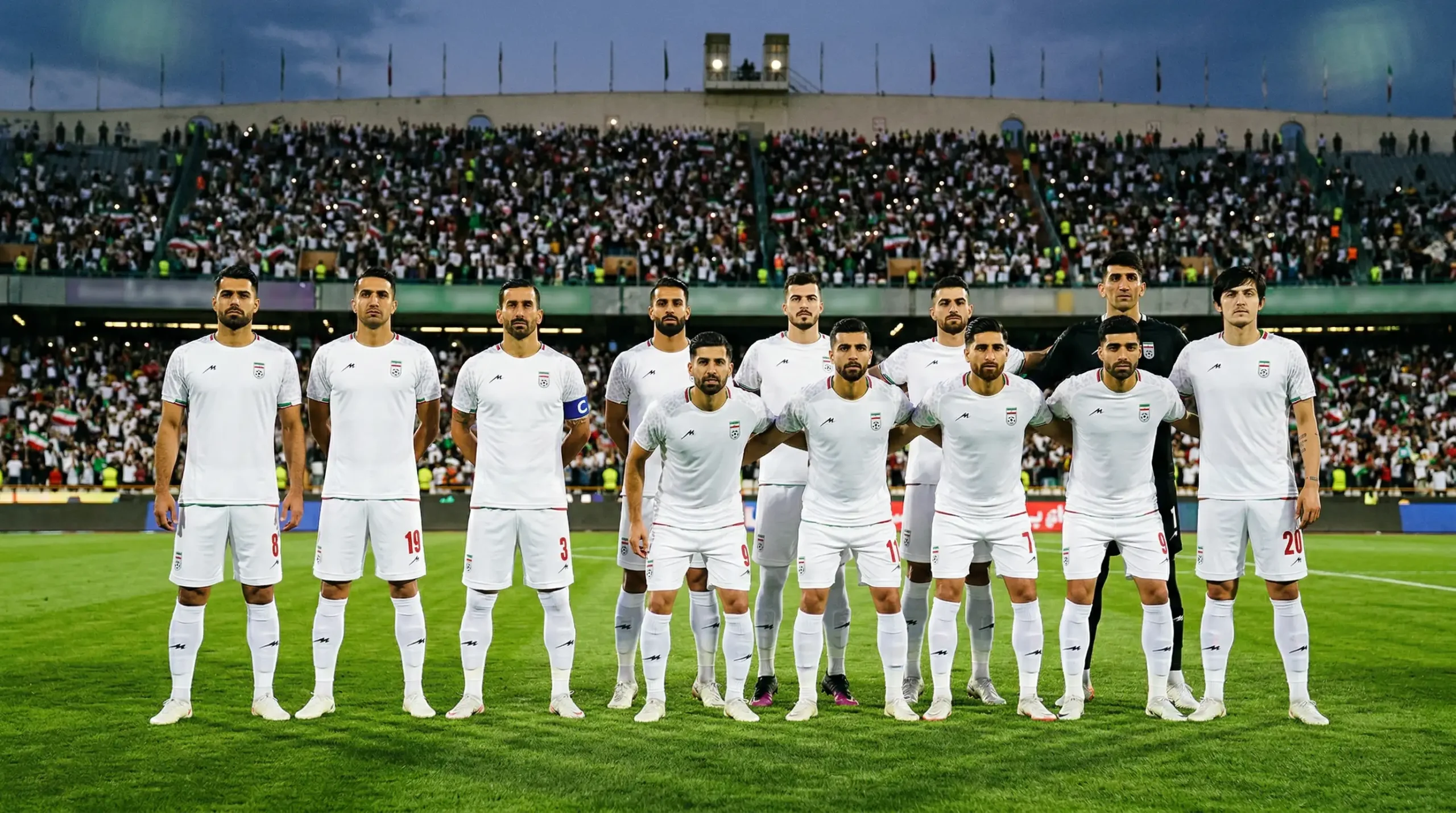 L'équipe nationale d'Iran Team Melli sur un terrain de football pour la Coupe du Monde 2026