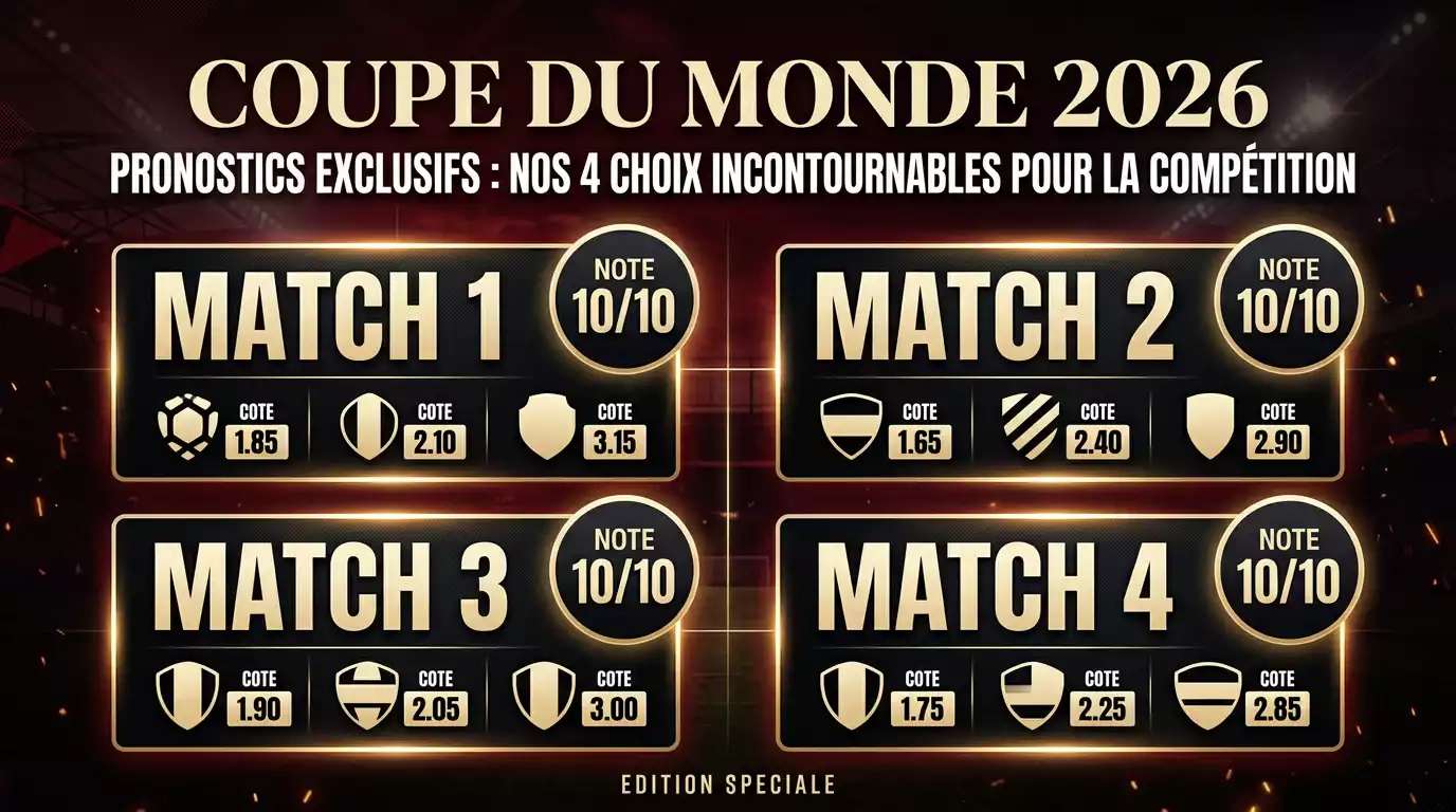 Mes pronostics notés pour les matchs du 22 juin au Mondial 2026